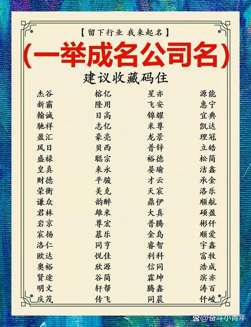 公司起名字2022免费起名