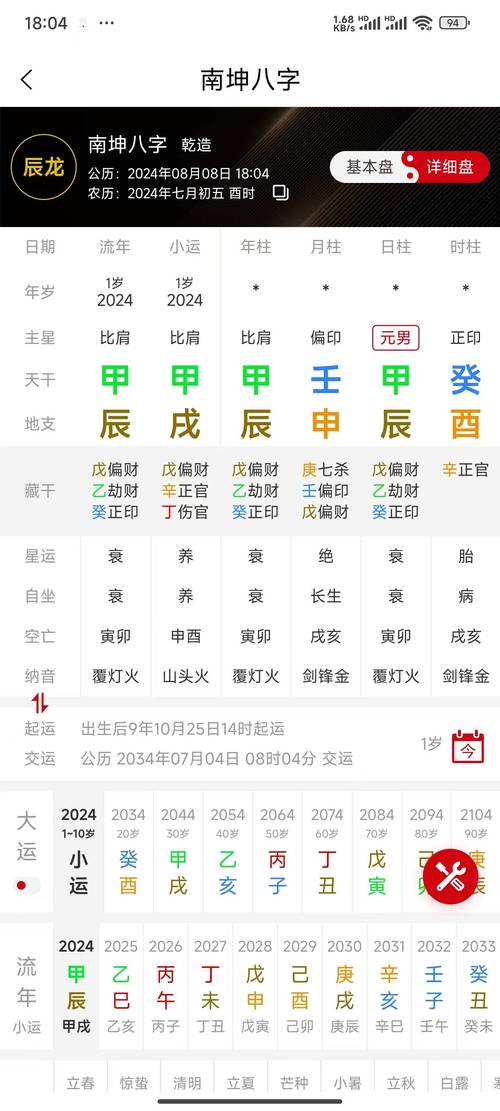 四柱八字排盘官