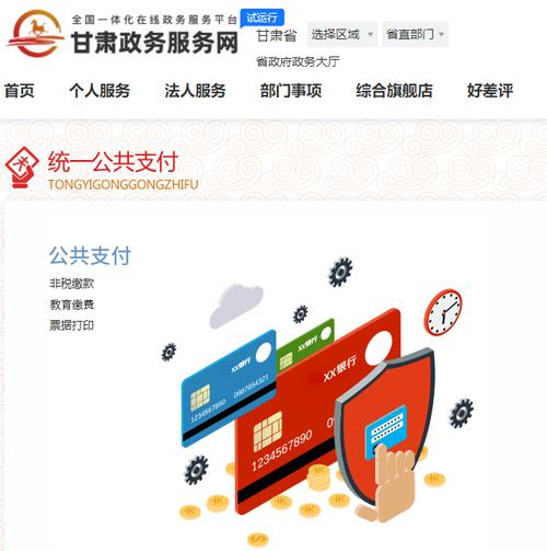 甘肃政务服务网统一公共支付平台视频永久
