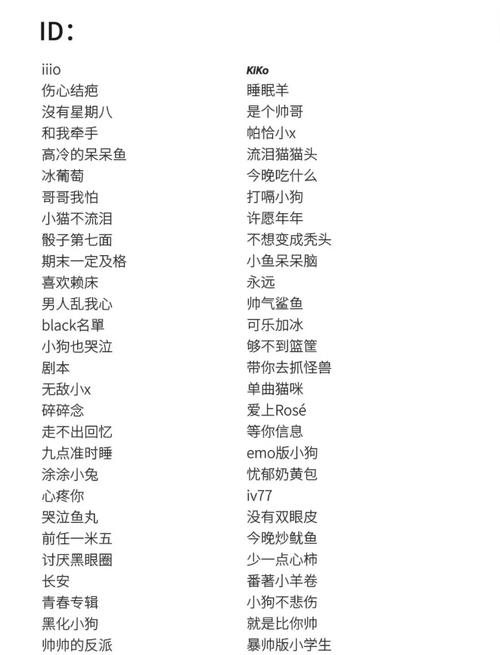 最帅的名字 冷酷 帅气