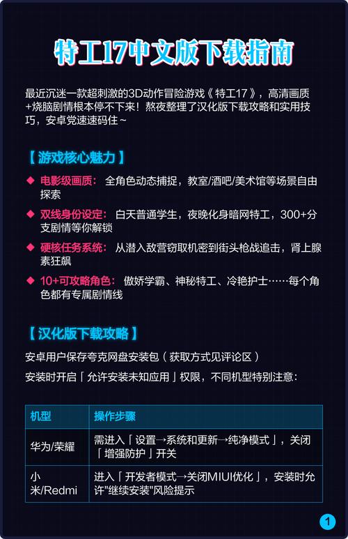 特工17汉化安卓完整版攻略下载