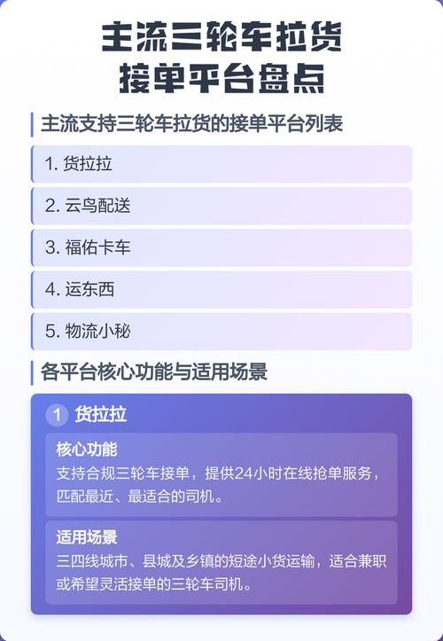 三轮车送货接单平台聚合盒子