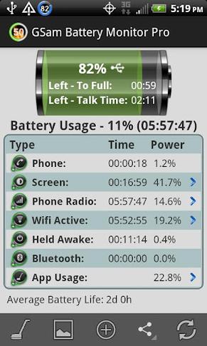 电池监控器软件GSam Battery 
