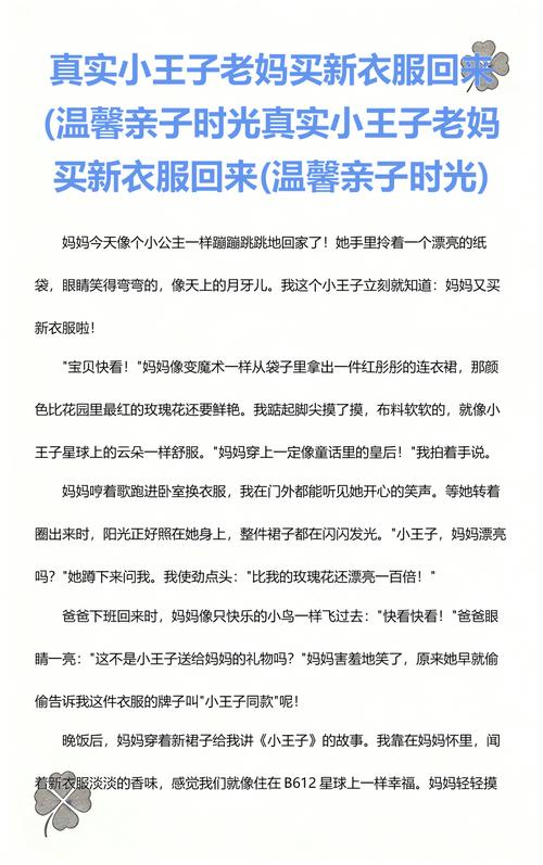真实小王子老妈买衣服永久不升级口袋版