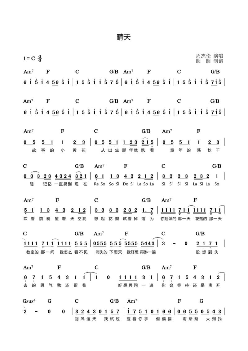 《晴天》周杰伦袖珍版