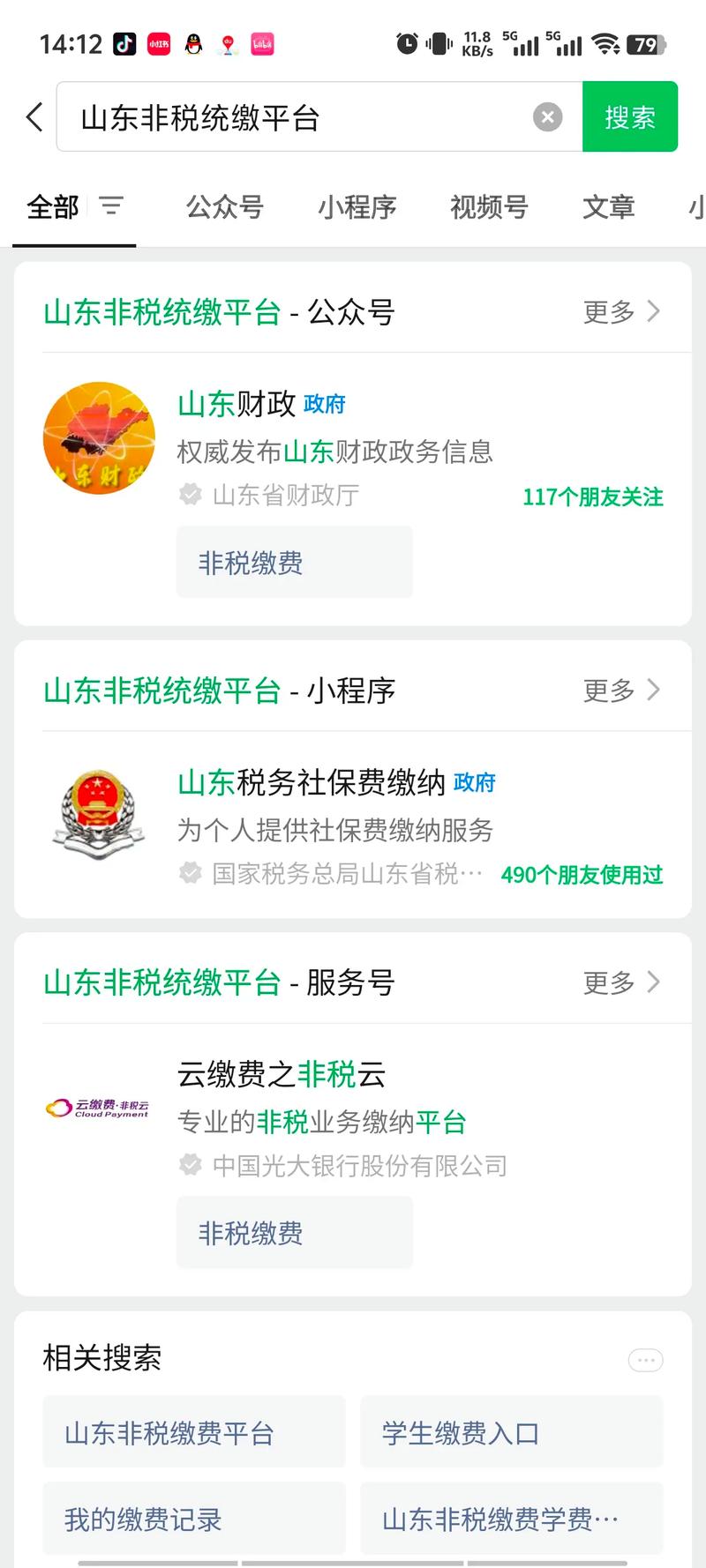 临沂非税缴费入口