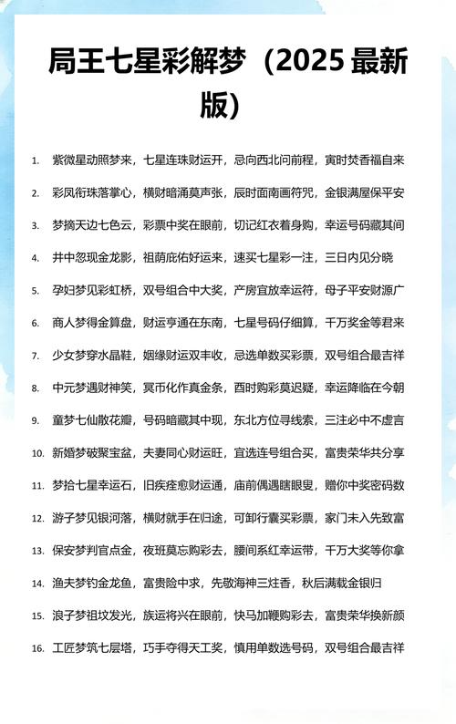 局王七星彩和排列五解梦表无限阅币