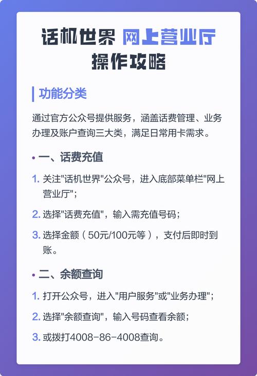 话机世界网上营业厅自助服务
