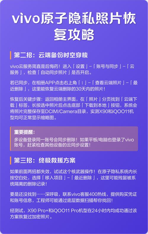 vivo原子隐私相册删了怎么恢复全人物解锁