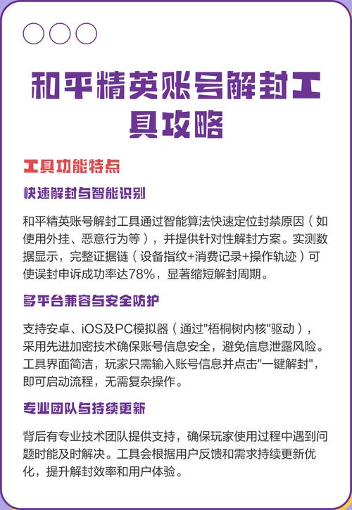 和平精英账号解封工具纯净无广告版