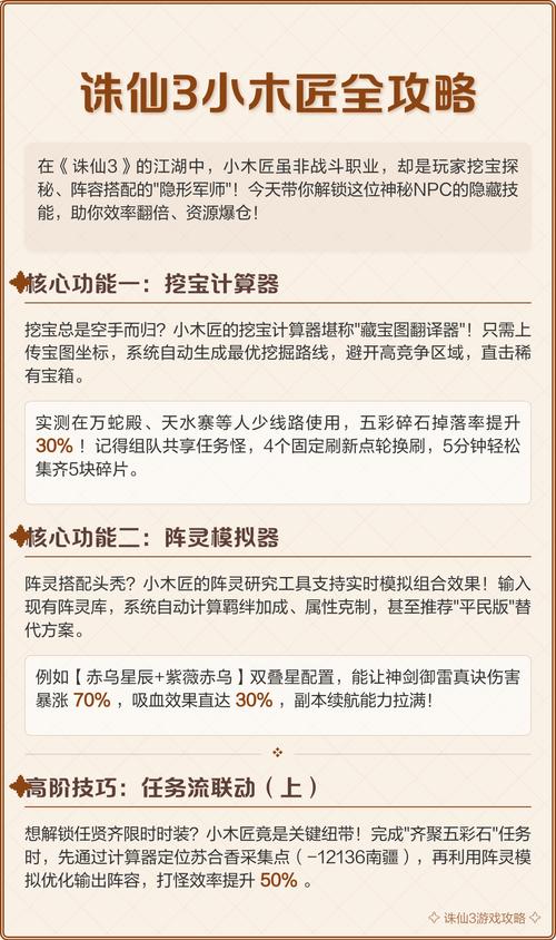 诛仙3小木匠阵