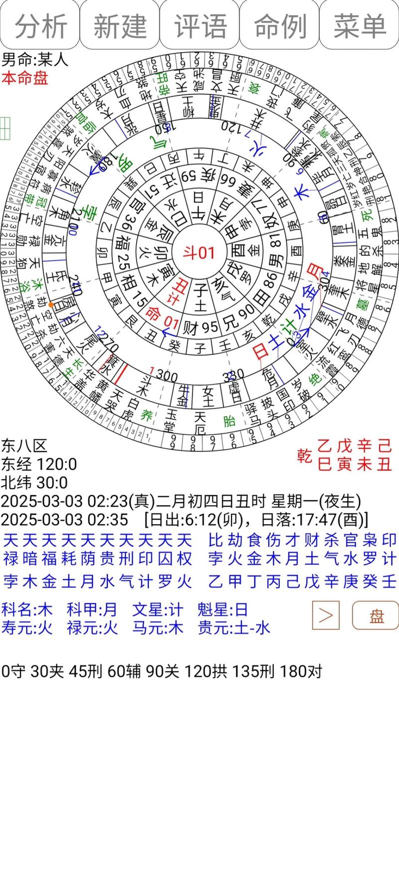 七政四余排盘下载含天星择日与占星2023