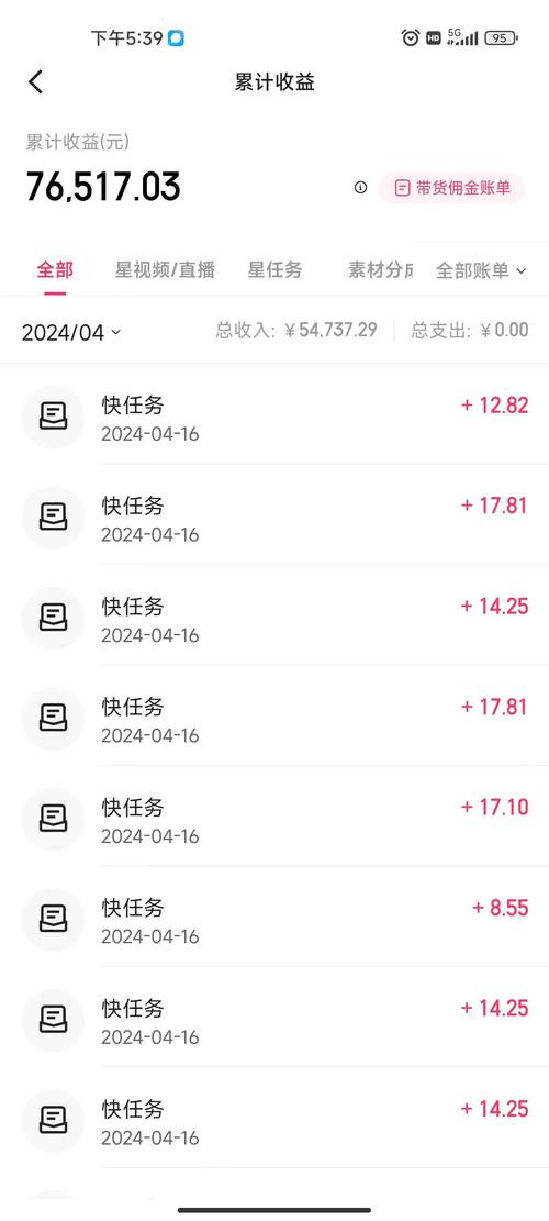 快手联盟广告收益