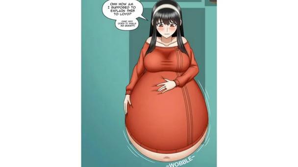 女孩吃东西撑大肚子游戏