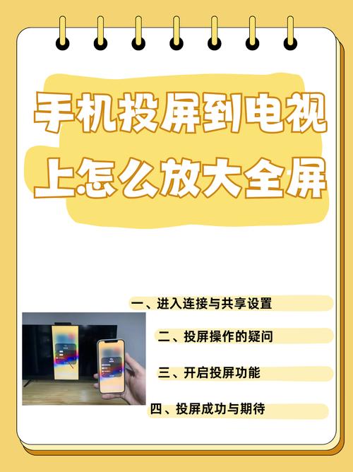 手机投屏到电视上怎么放大屏幕