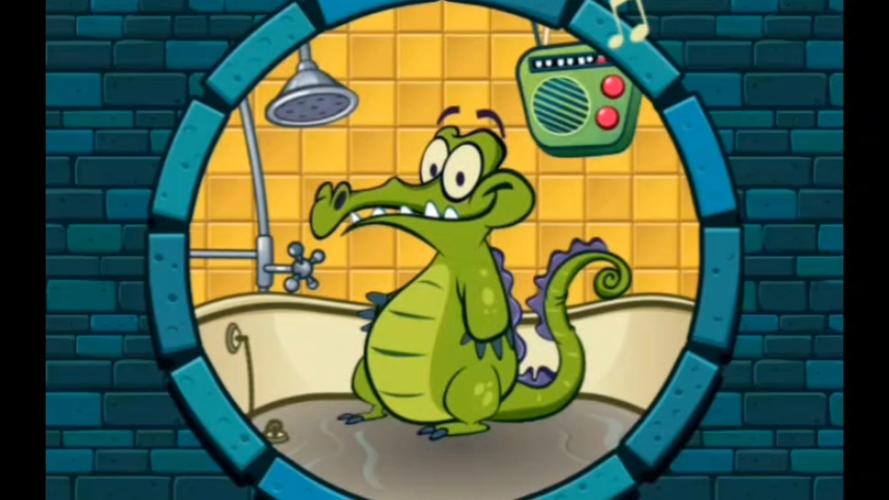 小鳄鱼爱洗澡解