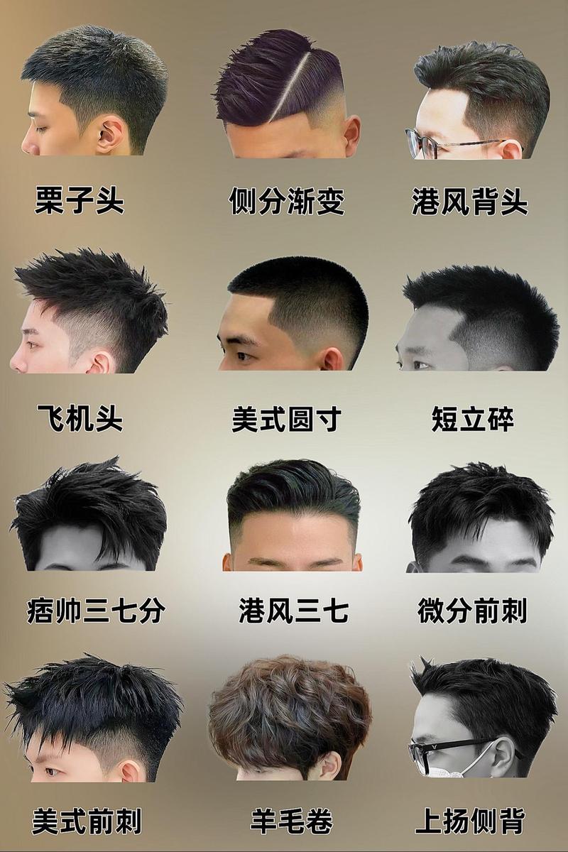 男人头型与发型图片