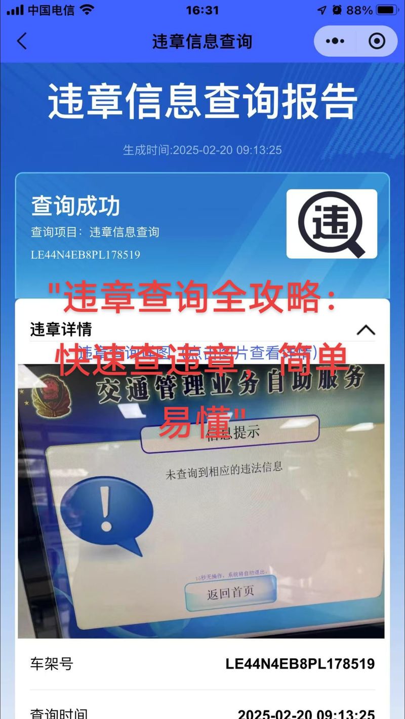 违章查询车辆违章在线查询