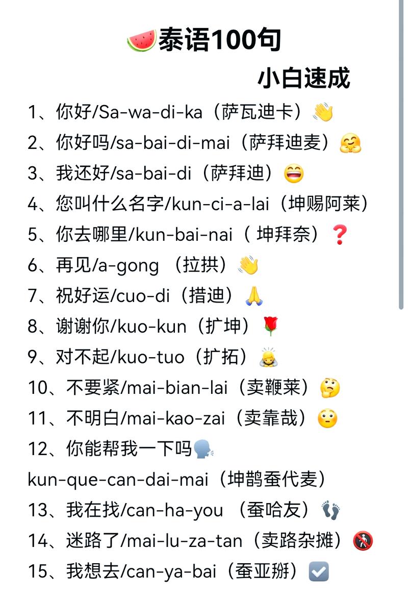 中文翻译泰语整合版