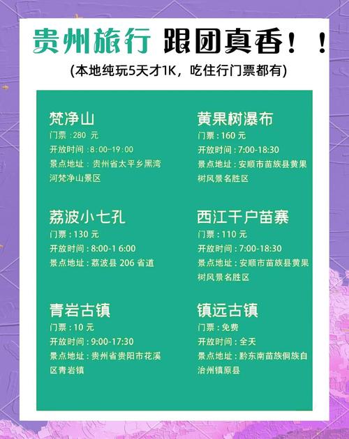 贵州6天5晚纯玩游价格移动端